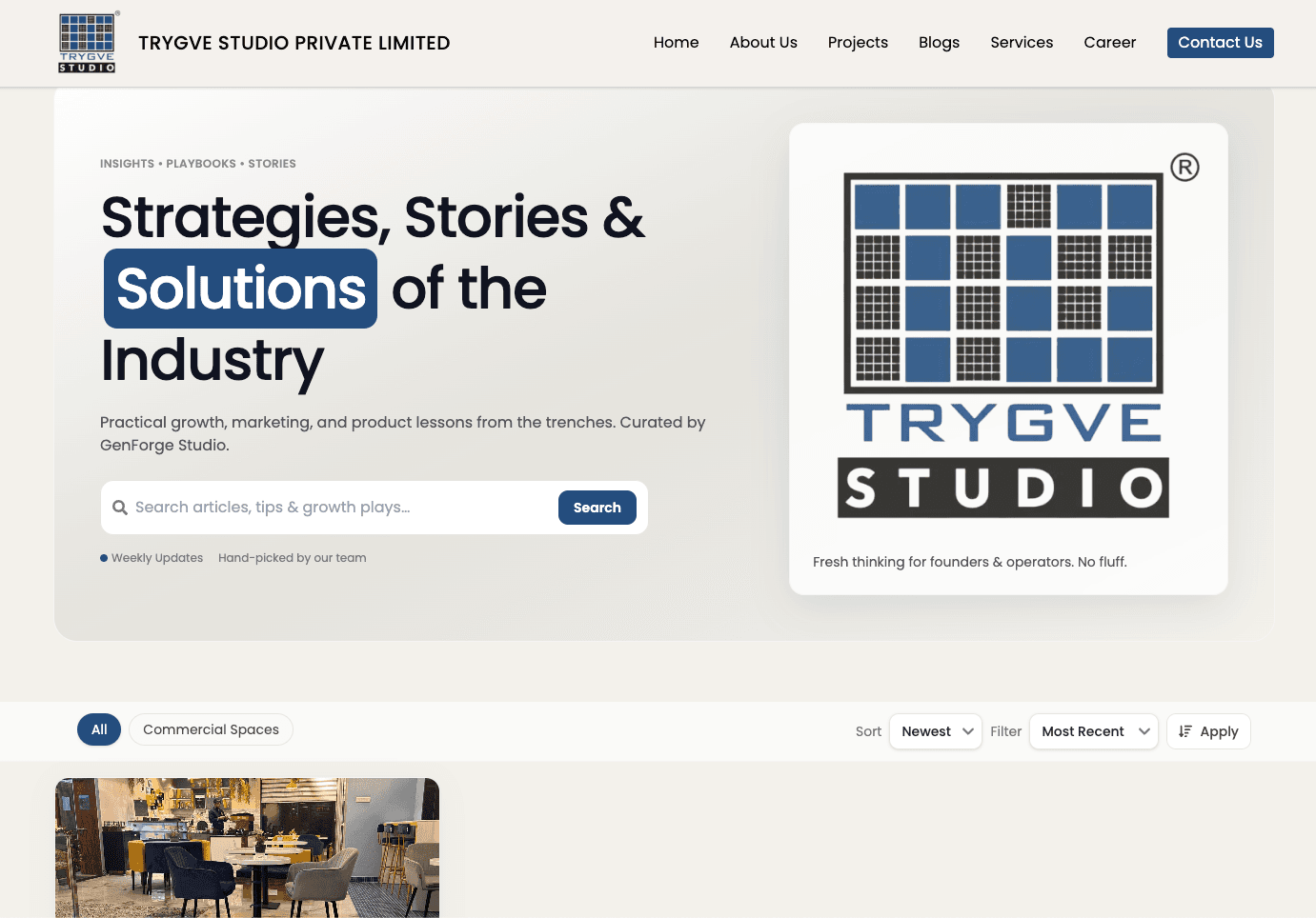Blogs — Trygve Studio